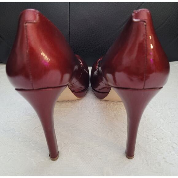 BCBGeneration Patent Leather Burgundy Stilettos, Sz. Approx 9 - Picture 5 of 8